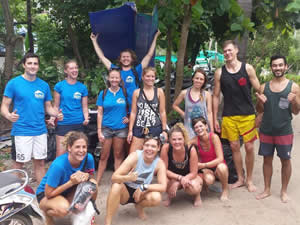 Beach clean up at Sairee beach, everyone welcome.