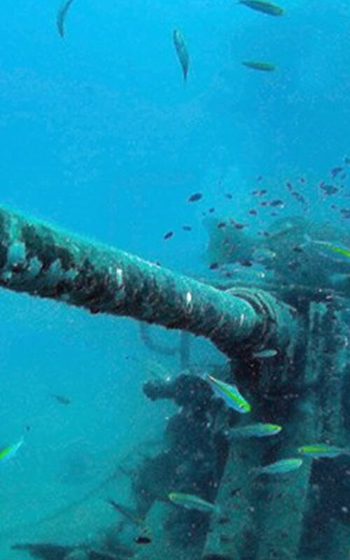 Wreck diving on the Advanced Course.