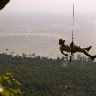 Abseiling with a view