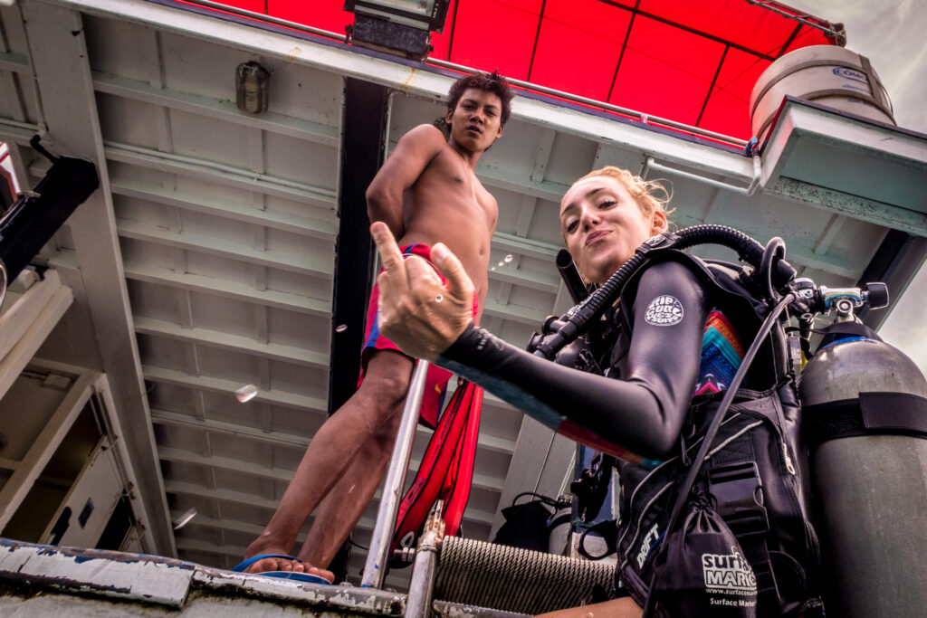 Diver with attitude
