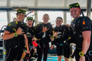 Dive students and their Instructor