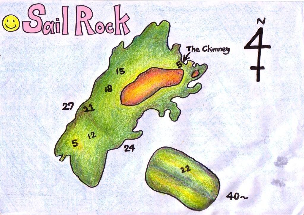 Sail Rock Dive site Map