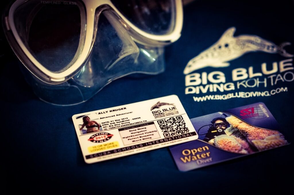 Newly certified scuba divers with Big Blue Diving Koh Tao