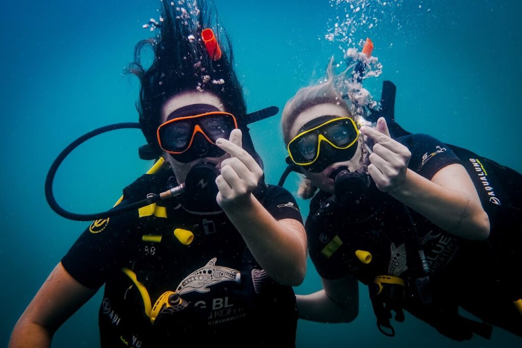Scuba diving buddies