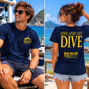 Live and Let Dive - Navy Blue T-Shirt
