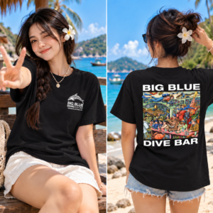 Big Blue Dive Bar - Black T-Shirt