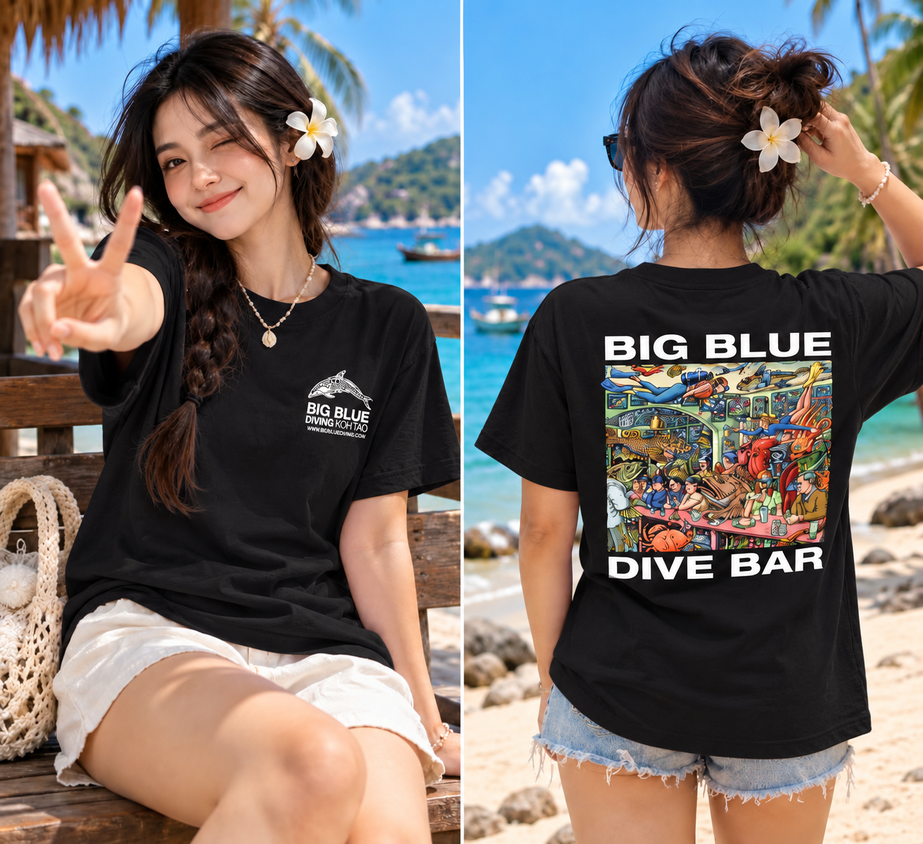 Big Blue Dive Bar - White T-Shirt - Image 3
