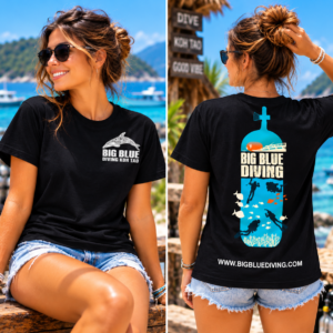 Big Blue Diving - Scuba Tank T-Shirt – Navy Blue