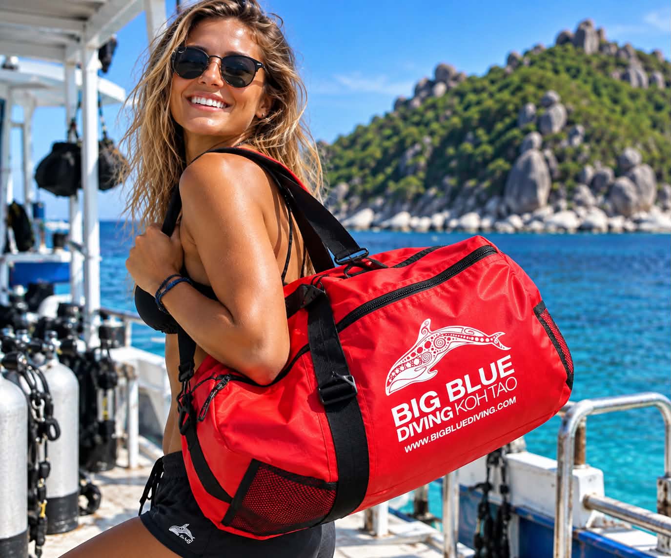 Big Blue Diving Red Dive Bag