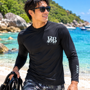 Big Blue Diving Men’s Black Long Sleeve Rash Vest